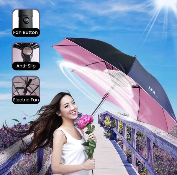 Fan Umbrella – Stay Cool & Protected