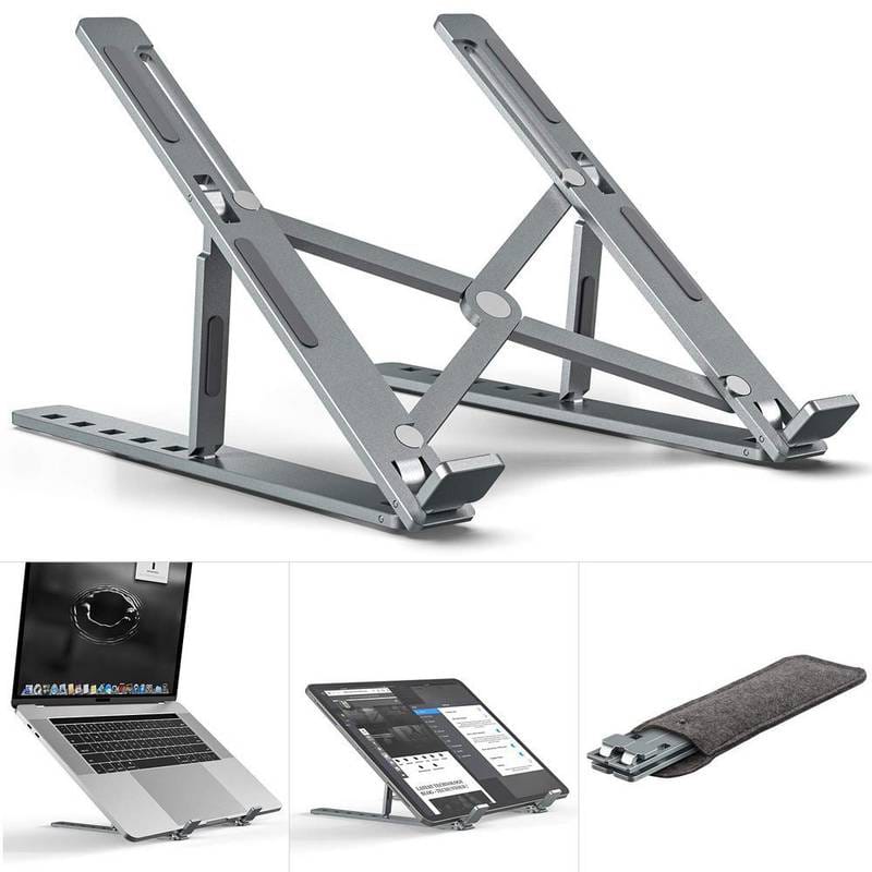 Adjustable Aluminum Laptop Stand | Foldable, Ergonomic & Portable