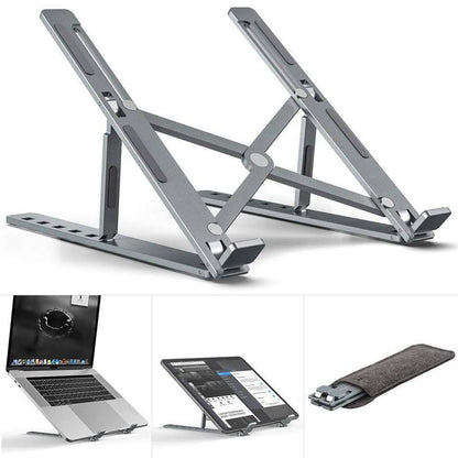 Adjustable Aluminum Laptop Stand | Foldable, Ergonomic & Portable