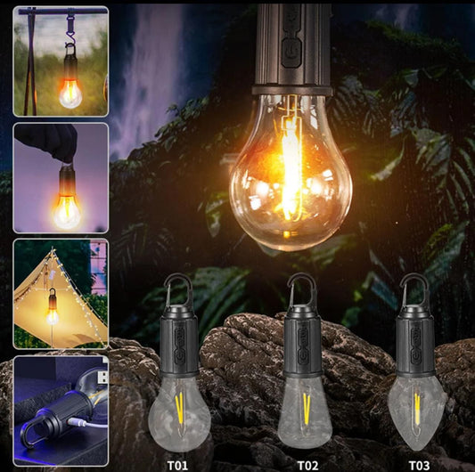 LED Camping Bulb | 3 Modes | Type-C (with Hook)
