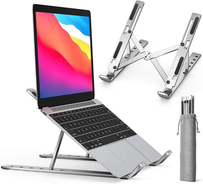 Adjustable Aluminum Laptop Stand | Foldable, Ergonomic & Portable