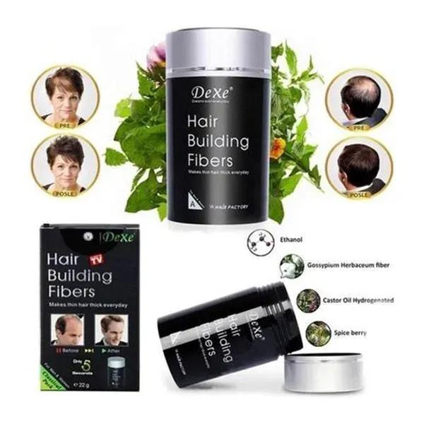 DEXE Hair Building Fibers – Black Matte Volume Boost