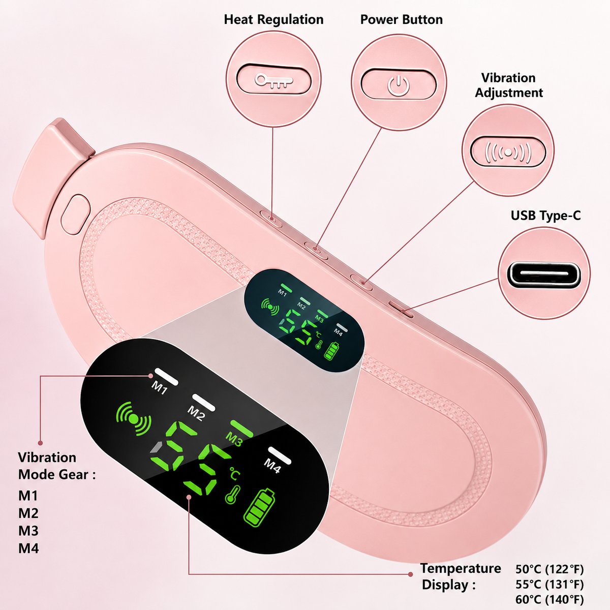 Portable Period Heating Belt – Fast Cramp & Back Pain Relief