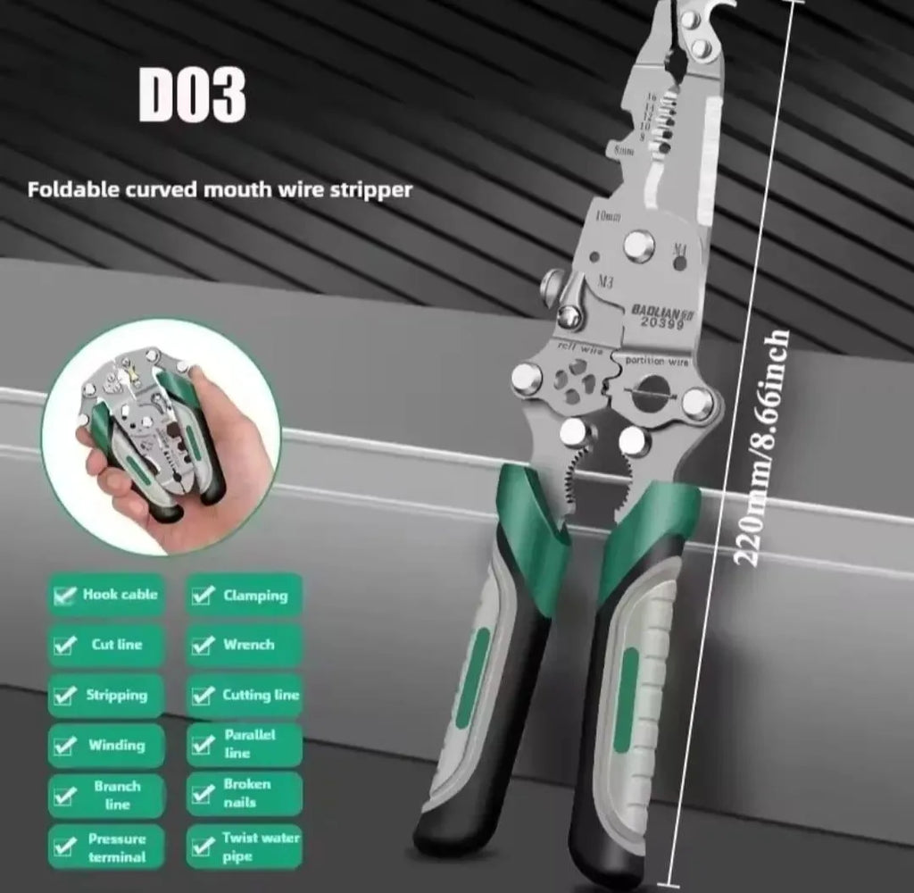 8 In 1 Wire Cutter & Cable Stripper – Premium Quality