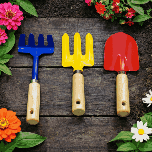 3-Piece Mini Garden Tool Set | Heavy-Duty Metal & Ergonomic