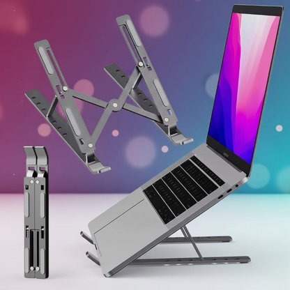 Adjustable Aluminum Laptop Stand | Foldable, Ergonomic & Portable